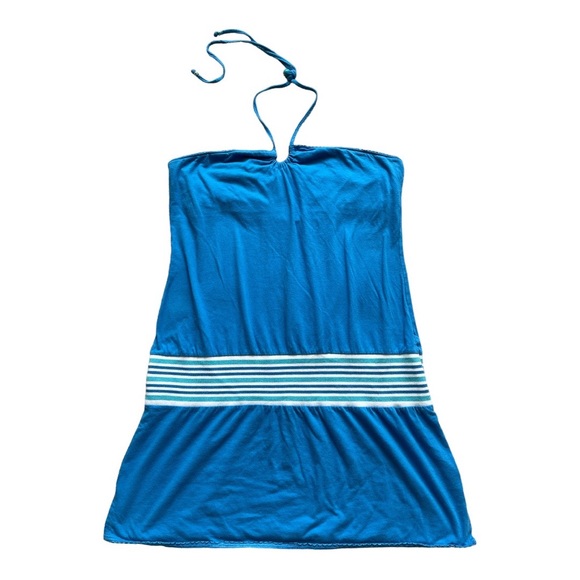 Arizona Jean Company Dresses & Skirts - Arizona Jean Company Vintage Y2K Blue Retro Style Halter Dress | XL